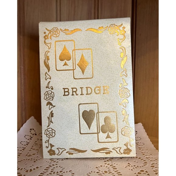 Vintage Card Games Nostalgic Vinyl Cover Bridge Score Pad Made in Japan - Picture 1 of 5